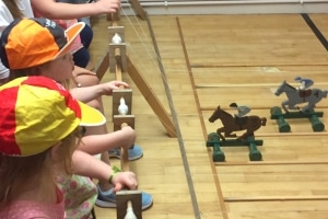 Wooden Twiddle Horse Racing