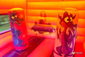 wobblers inside bouncy castle for added fun.