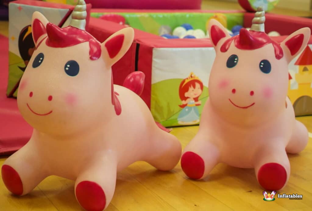 Fun air filled hoppers for small children.