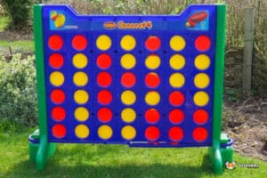 Bright colourful garden game