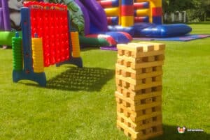 games in the garden on a bright sunny day.