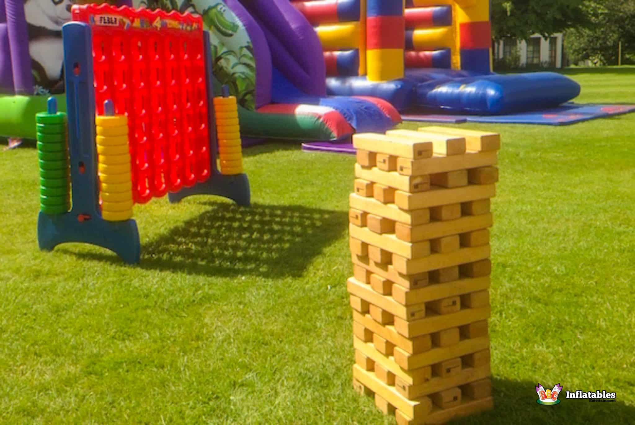 games in the garden on a bright sunny day.
