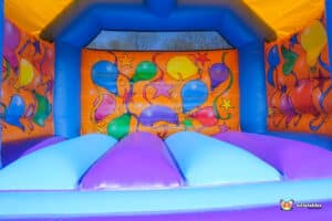 vibrant artwork inside the inflatable .