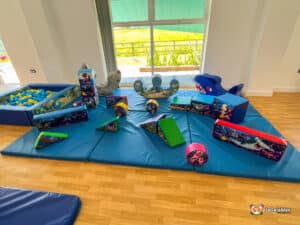 A vibrant play area filled with colorful toys for children to enjoy at Sea Life Soft Play.