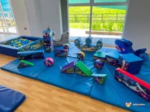 A lively children's play area filled with various toys at Sea Life Soft Play.