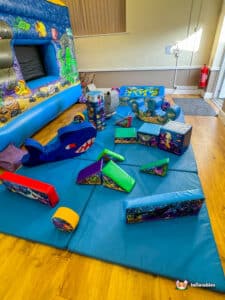 Fun under the sea soft play area with colorful sea life decorations, creating an engaging environment for children.
