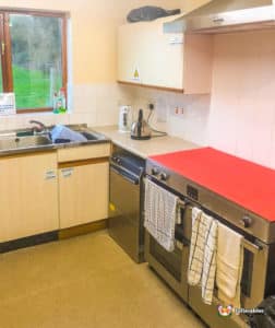 Abbots Morton village hall equipment of kitchen.