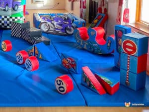 Abbots Morton village hall with BBC Inflatables soft play