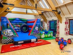Abbots Morton village hall with auto bouncer package.