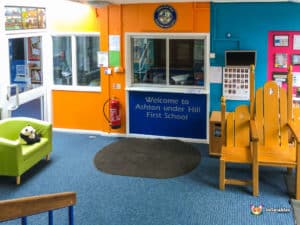 Ashton Under Hill Village Hall lobby