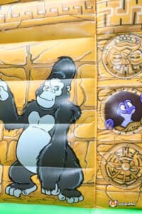 Jungle animals art work within the castle.