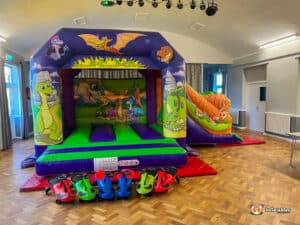Badsey Rememberance Hall BBC Inflatables bouncy castle for hire.