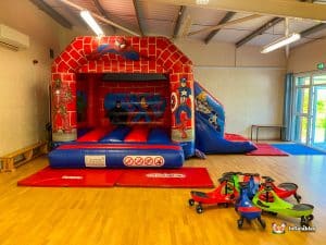 Barnt Green Scout & Guide Centre super hero bounce and slide.