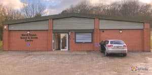 Barnt Green Scout & Guide Centre front entrance.