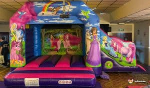 Bengeworth Social club BBC Inflatables unicorn bounce and slide. for hire.