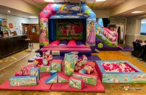 Bengeworth Social club Unicorn bounce and slide soft play package.