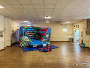 Car bouncy castle.