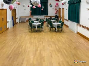 Tables in the main hall