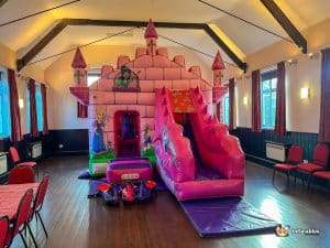Pink Bouncy castle.