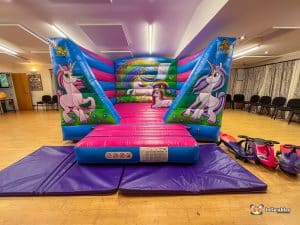 BBC Inflatables Unicorn Bouncer at Elmbridge Village Hall