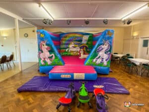 Rushwick Village hall unicorn bouncer