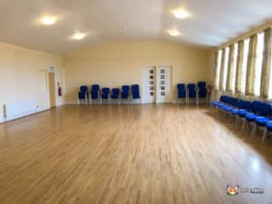 Hartlebury Parish Hall empty hall space with chairs