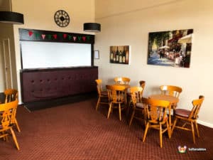 pHartlebury Parish Hall, Tables and cupboard