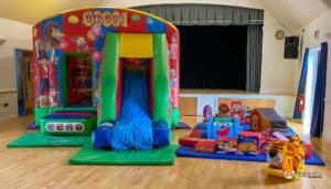 Honeybourne Village Hall BBC Inflatables Circus theme equipment