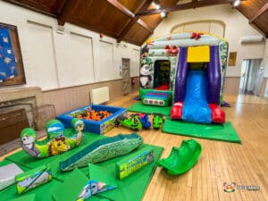 Lower Broadheath Village Hall Jungle bounce and slide and soft play from BBC Inflatables