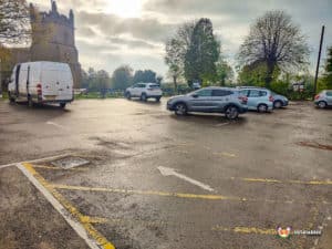 Car parking spaces.