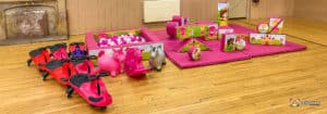 Pink girls princess soft play.
