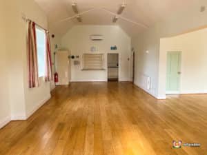 empty hall, hardwood floor