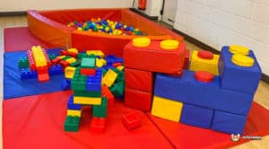 Lego type soft play
