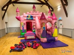 Ombersley Memorial Hall BBC inflatables bouncy castle and soft play package.
