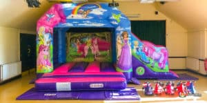 Peopleton Village Hall Unicorn Bounce and Slide Package with Plasma Cars