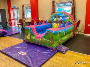 Princess Ball pool hired from BBC Inflatables with mats.