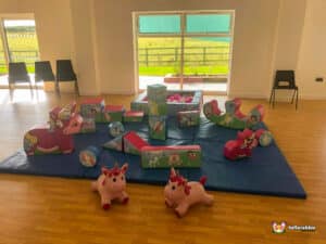 Princess Soft play with unicorn hoppers and matching ball pool