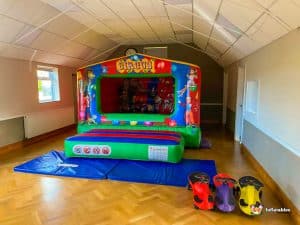 Circus bouncy castle and plasma cars