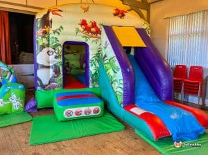 Jungle themed bouncy castle.