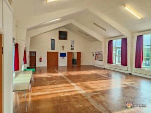 St Andrews Hall Fairfield main hall view empty showcasing avalible space