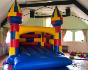 Studley Parish Centre boys and girls castle with giant lego blocks