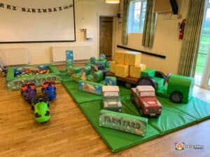 Taynton & Tibberton Village Hall Farm softplay with plasma cars