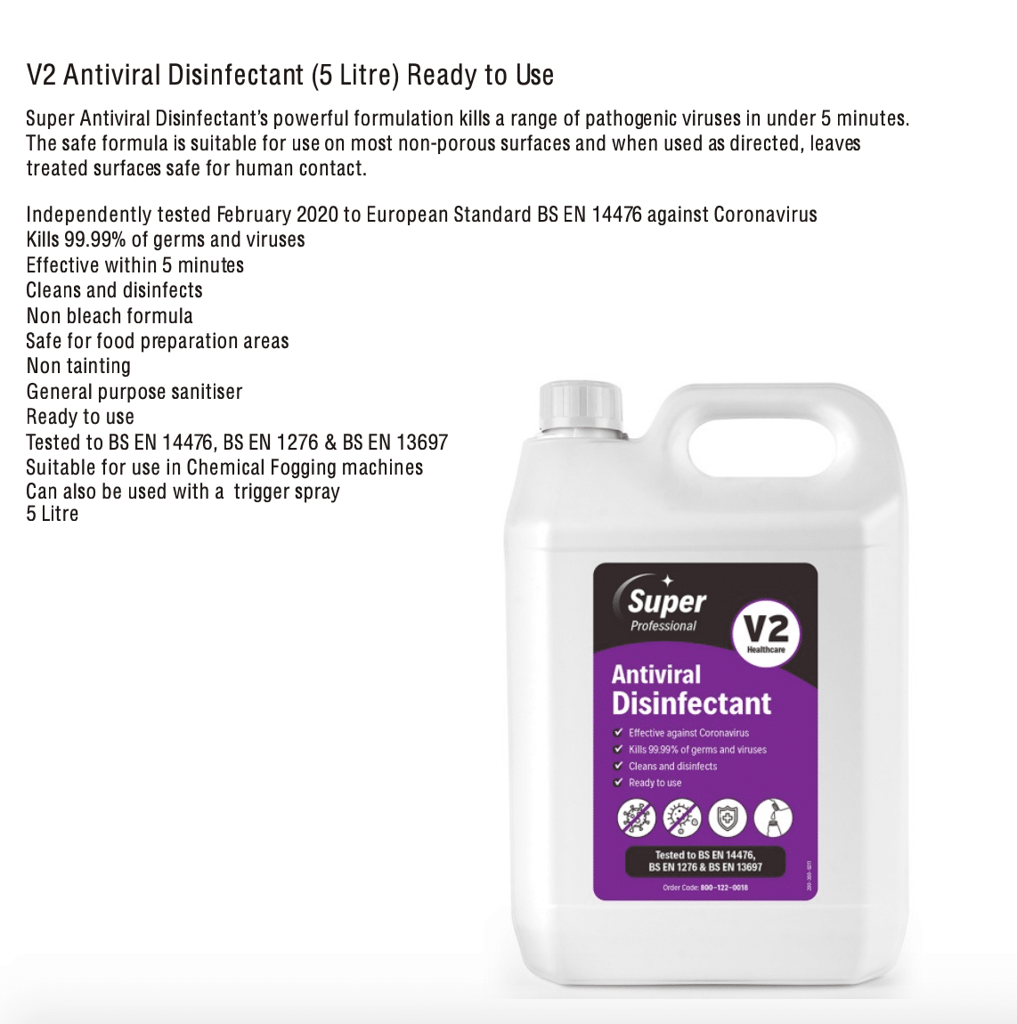 V2 Antiviral Disinfectant V2 Antiviral Disinfectant