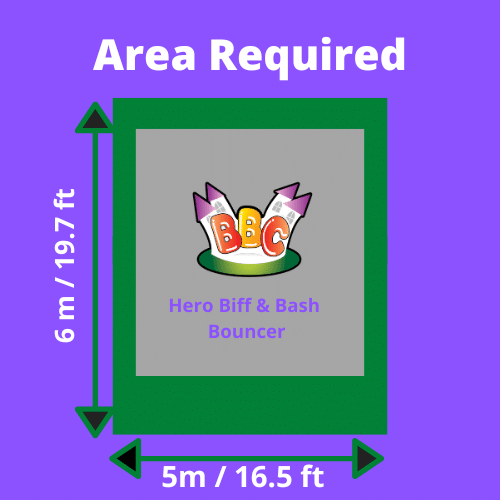 Hero Bish and Bash Bouncer area required.