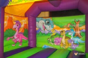 Vibrant artwork within the inflatable.