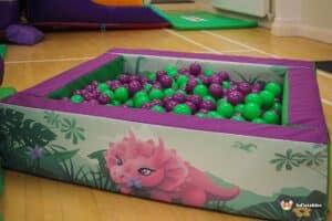 Dinosaur themed ball pool.