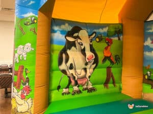bright cow print in cartoon style.
