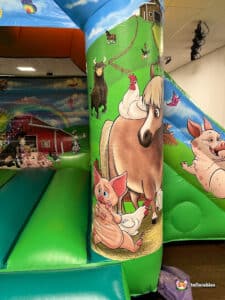 Vibrant artwork with horse and farm animals.
