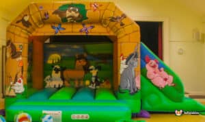 Farm Themed bouncy castle with cute farm animals