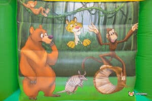 Cute artwork within the bounce area.